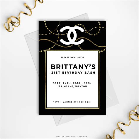 Coco Chanel Invitations .